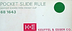 68 1643 Polyphase Pocket Slide Rule Set